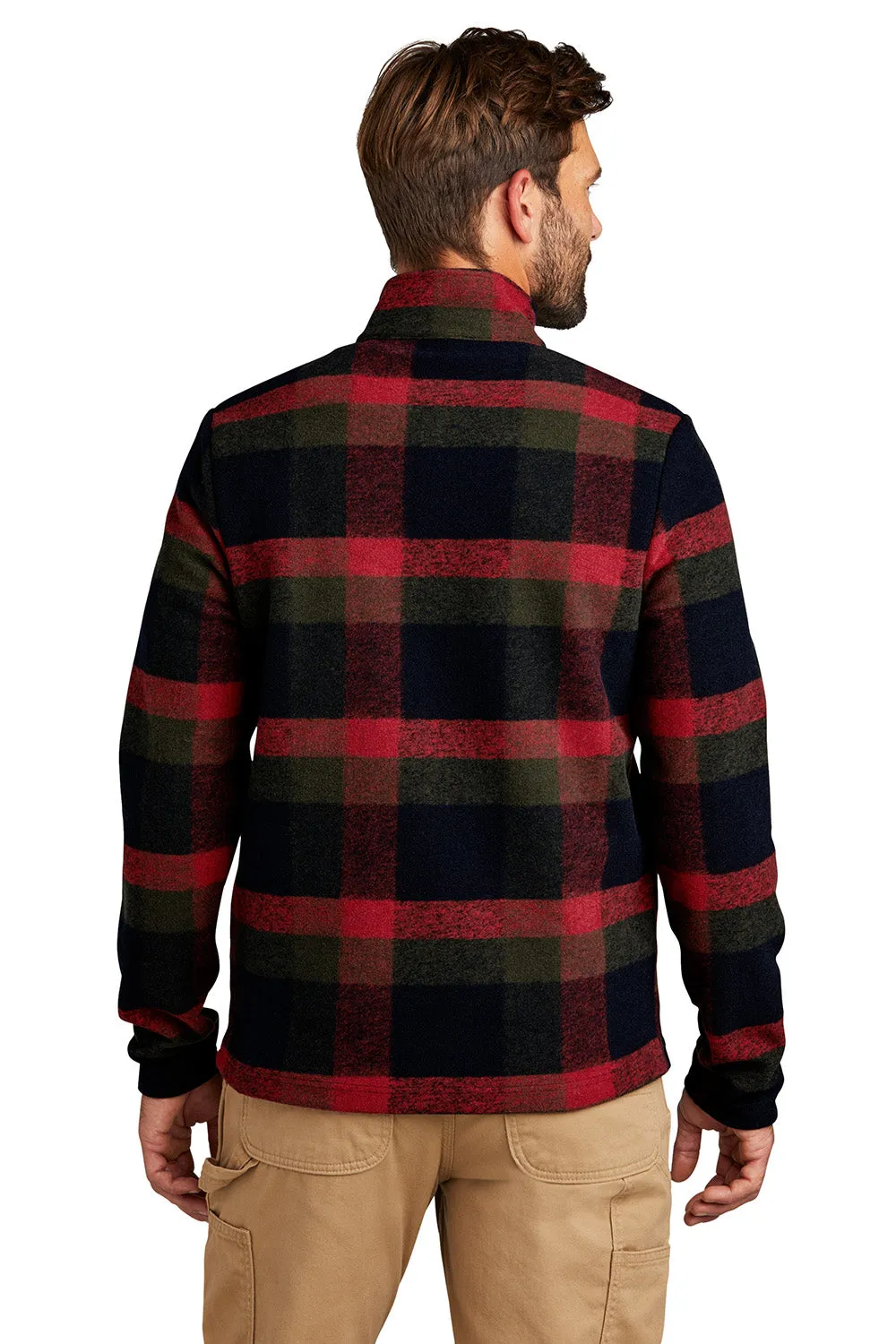 Russell Outdoors Mens Basin 1/4 Snap Jacket - Red Plaid  Excellent quality Clothing Russell-Outdoors