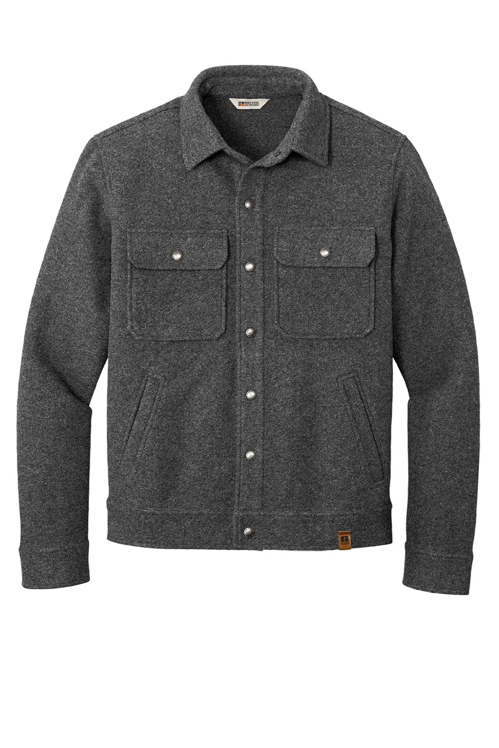 Russell Outdoors Mens Basin Snap Down Jacket - Heather Graphite Grey  Excellent quality Clothing Russell-Outdoors