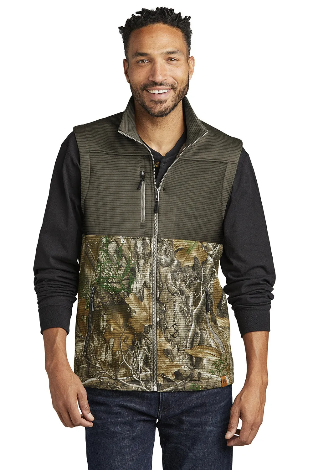 Russell Outdoors Mens Realtree Atlas Water Resistant Colorblock Full Zip Soft Shell Vest - Cargo Brown/Realtree Edge Camo  Excellent quality Clothing Russell-Outdoors