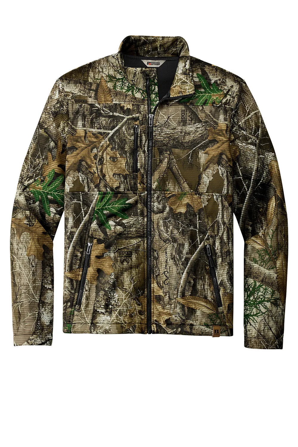Russell Outdoors Mens Realtree Atlas Water Resistant Full Zip Soft Shell Jacket - Realtree Edge Camo  Excellent quality Clothing Russell-Outdoors