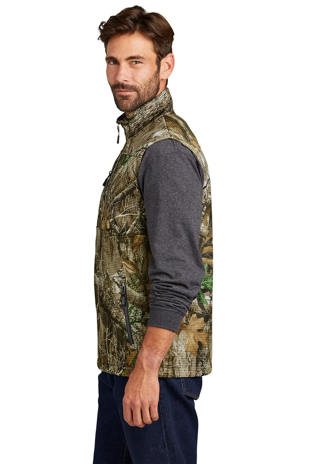 Russell Outdoors Mens Realtree Atlas Water Resistant Full Zip Soft Shell Vest - Realtree Edge Camo  Excellent quality Clothing Russell-Outdoors