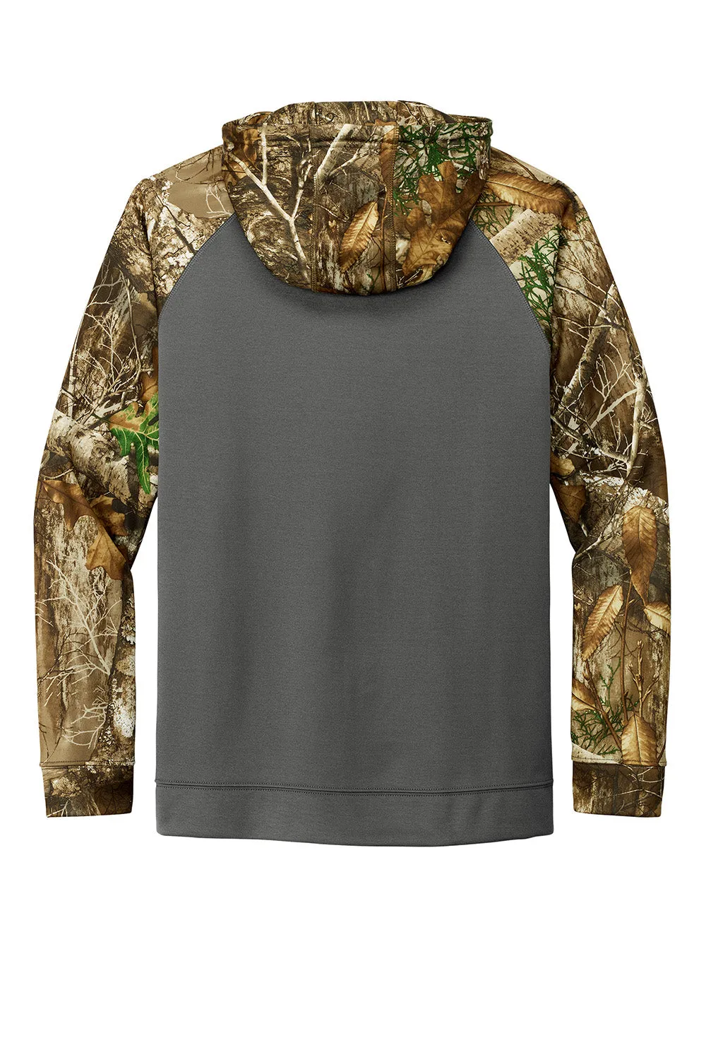 Russell Outdoors Mens Realtree Colorblock Moisture Wicking Full Zip Hooded Sweatshirt Hoodie w/ Pockets - Magnet Grey/Realtree Edge Camo  Excellent quality Clothing Russell-Outdoors