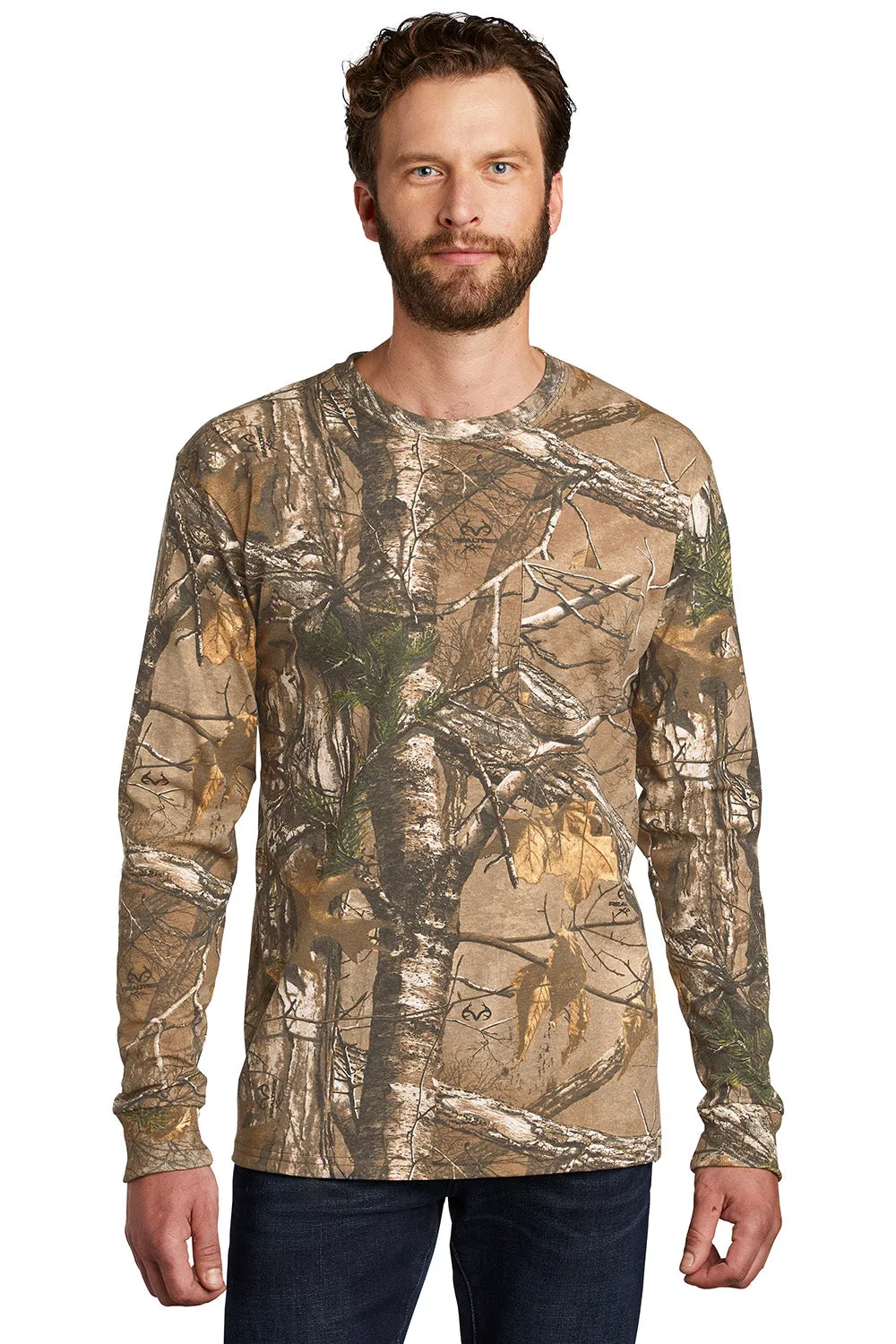 Russell Outdoors Mens Realtree Explorer Long Sleeve Crewneck T-Shirt w/ Pocket - Realtree Xtra Camo  Excellent quality Clothing Russell-Outdoors