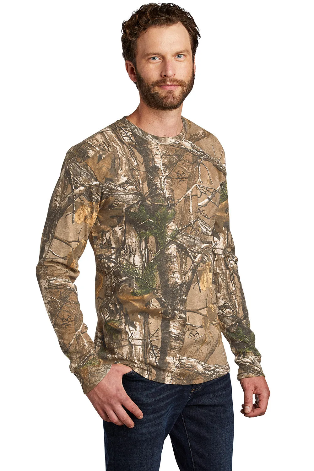 Russell Outdoors Mens Realtree Explorer Long Sleeve Crewneck T-Shirt w/ Pocket - Realtree Xtra Camo  Excellent quality Clothing Russell-Outdoors