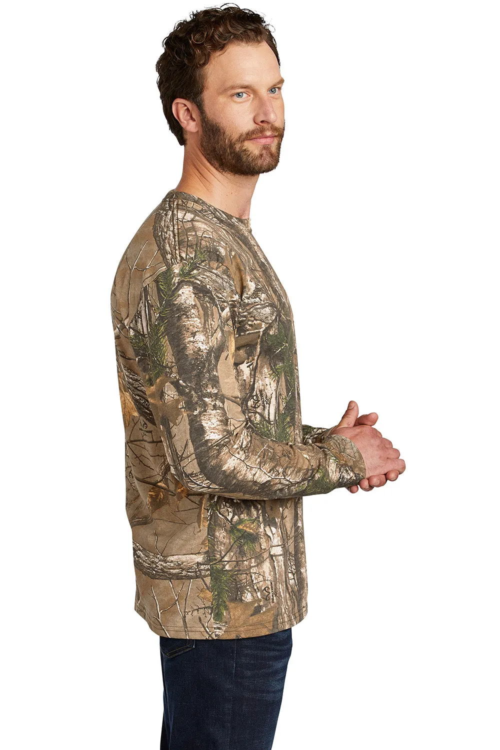 Russell Outdoors Mens Realtree Explorer Long Sleeve Crewneck T-Shirt w/ Pocket - Realtree Xtra Camo  Excellent quality Clothing Russell-Outdoors