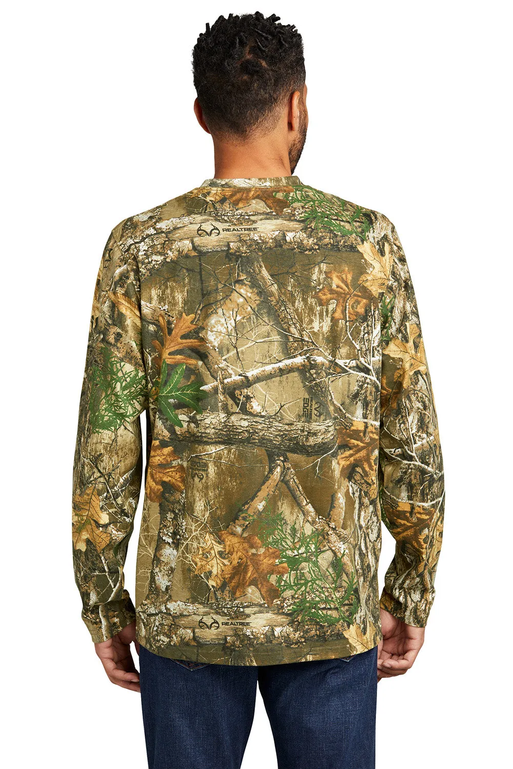 Russell Outdoors Mens Realtree Long Sleeve Crewneck T-Shirt w/ Pocket - Realtree Edge Camo  Excellent quality Clothing Russell-Outdoors