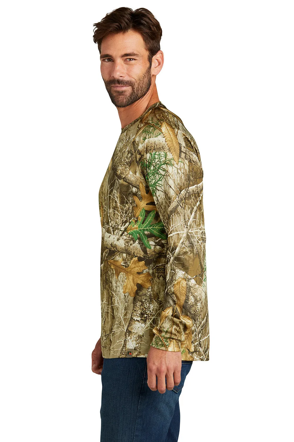 Russell Outdoors Mens Realtree Moisture Wicking Long Sleeve Crewneck T-Shirt - Realtree Edge Camo  Excellent quality Clothing Russell-Outdoors