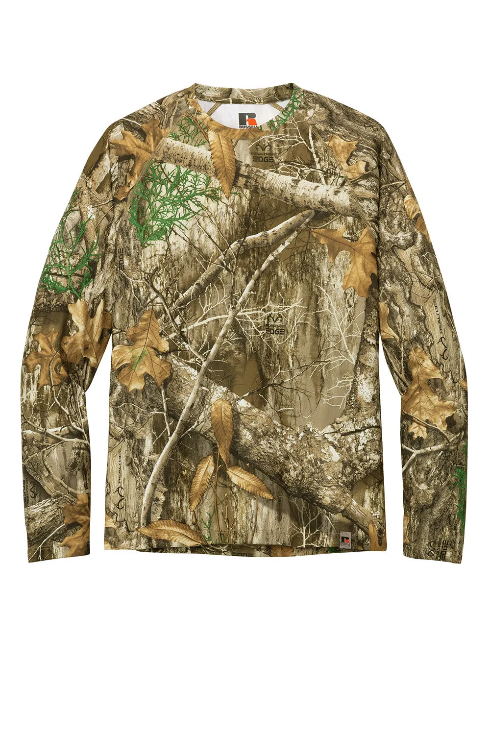 Russell Outdoors Mens Realtree Moisture Wicking Long Sleeve Crewneck T-Shirt - Realtree Edge Camo  Excellent quality Clothing Russell-Outdoors