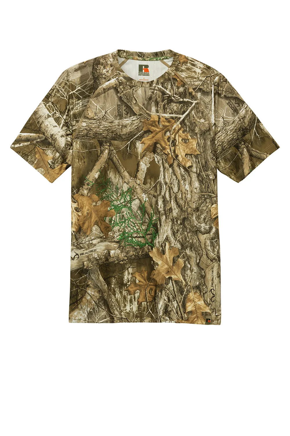 Russell Outdoors Mens Realtree Moisture Wicking Short Sleeve Crewneck T-Shirt - Realtree Edge Camo  Excellent quality Clothing Russell-Outdoors