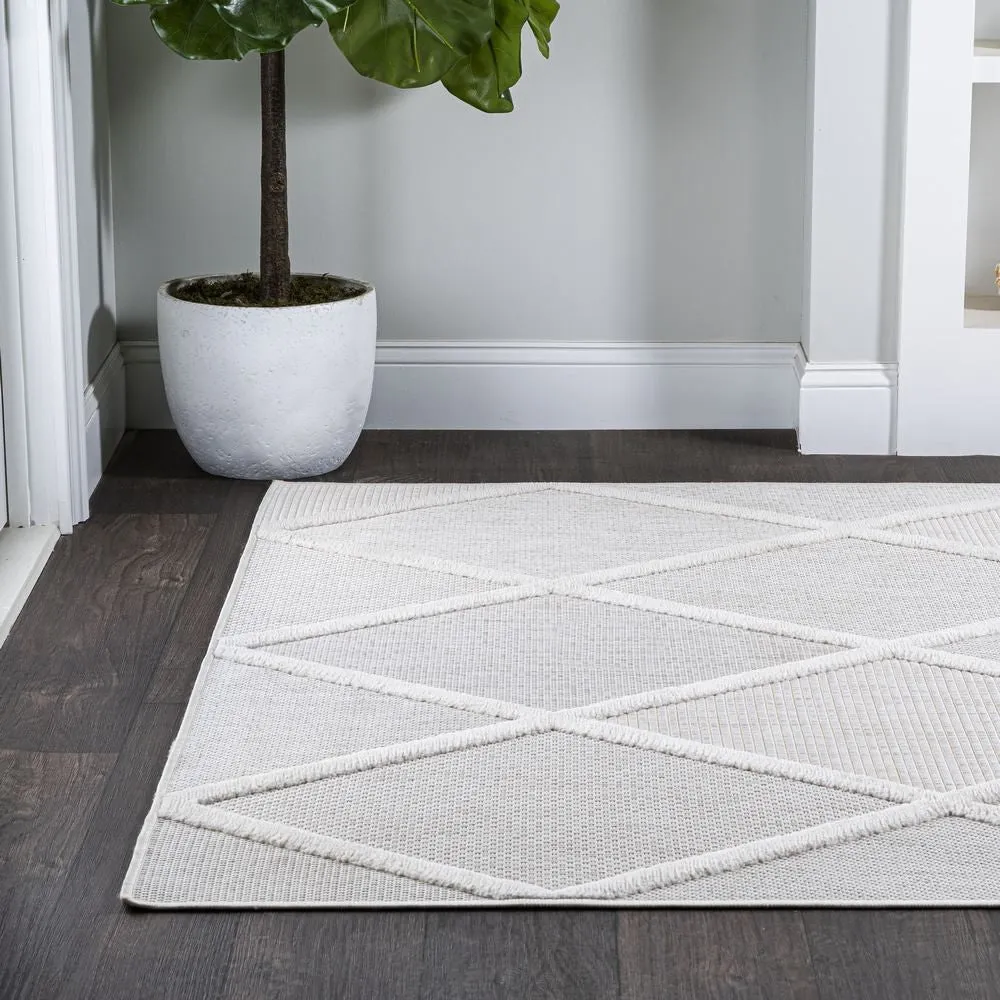 Salines Diamond Trellis Indoor/Outdoor Area Rug Jonathan Y Home