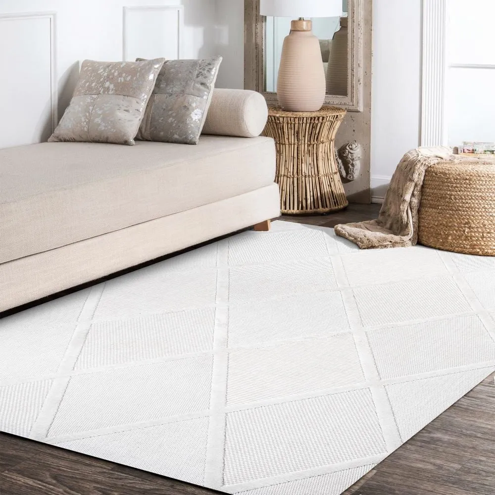 Salines Diamond Trellis Indoor/Outdoor Area Rug Jonathan Y Home