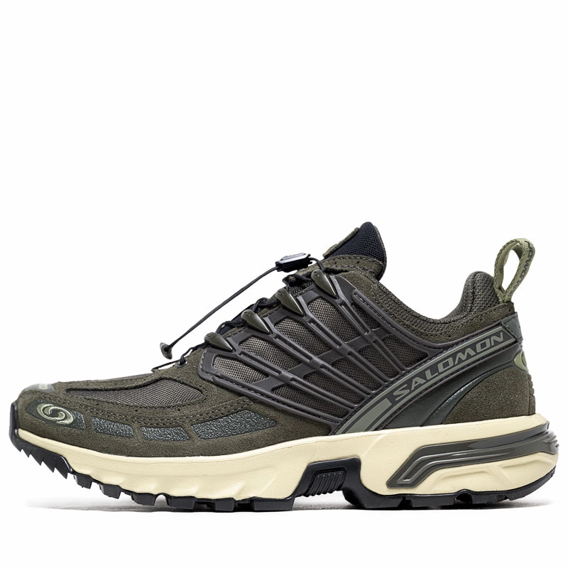 Salomon ACS Pro Leather - Peat/Deep Lichen Green Salomon outdoor shoes for mountain tracks