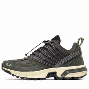 Salomon ACS Pro Leather - Peat/Deep Lichen Green Salomon outdoor shoes for mountain tracks