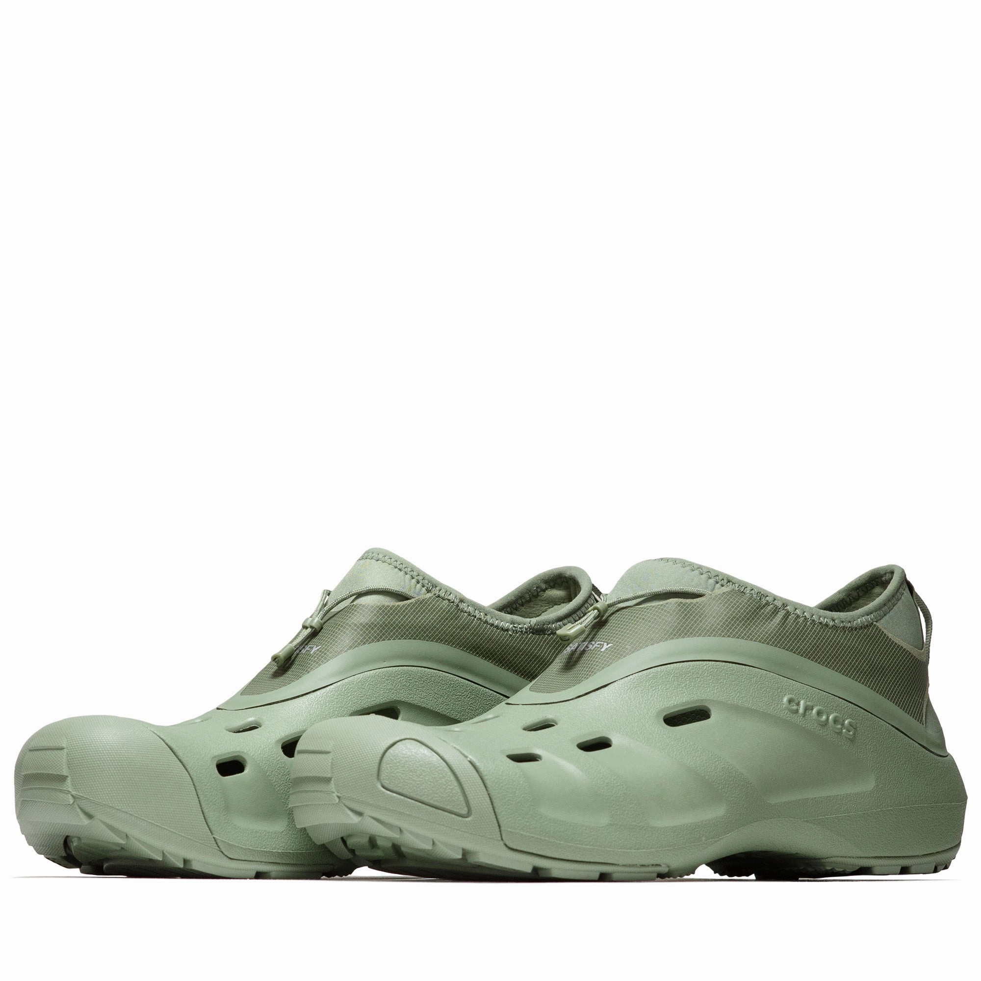 Satisfy x Crocs Quick Trail - Moss Crocs lightweight casual clogs