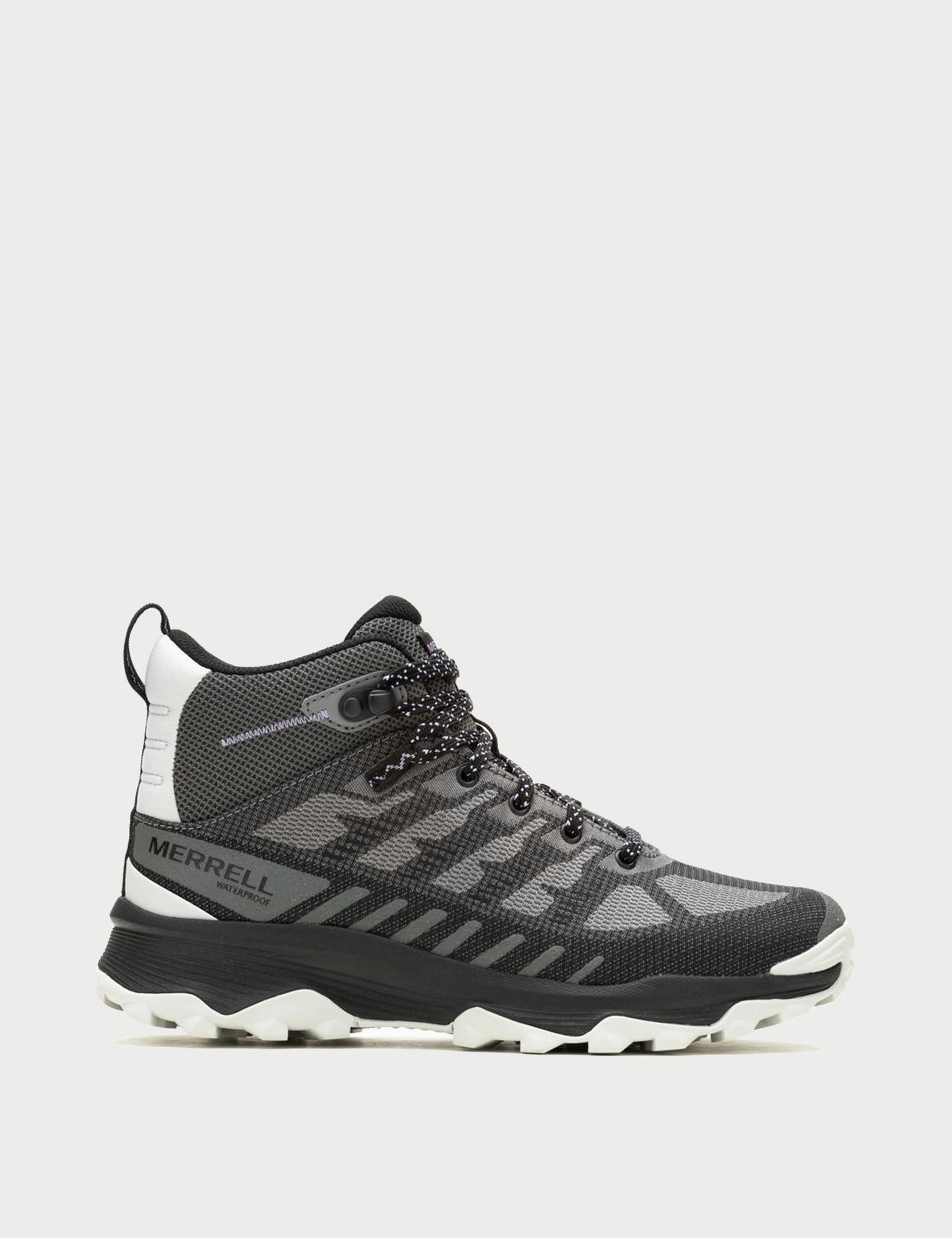 Speed Eco Mid Waterproof - Charcoal/Orchid Merrell outdoor shoes for hiking and trails
