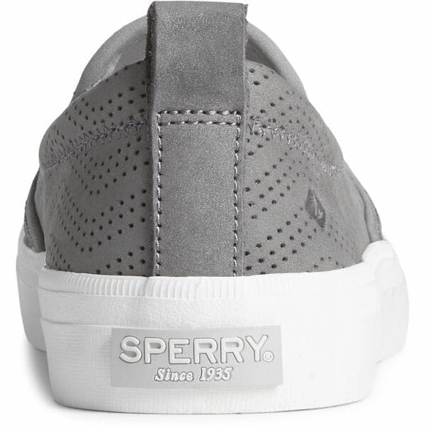 SPERRY CREST TWIN GORE PERFORATED LEATHER SLIP ON SNEAKER WOMEN'S - FINAL SALE! Sperry classic boat shoes