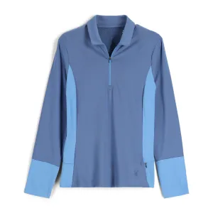Spyder Arc Graphene Tech Zip Neck Top Blue Spyder
