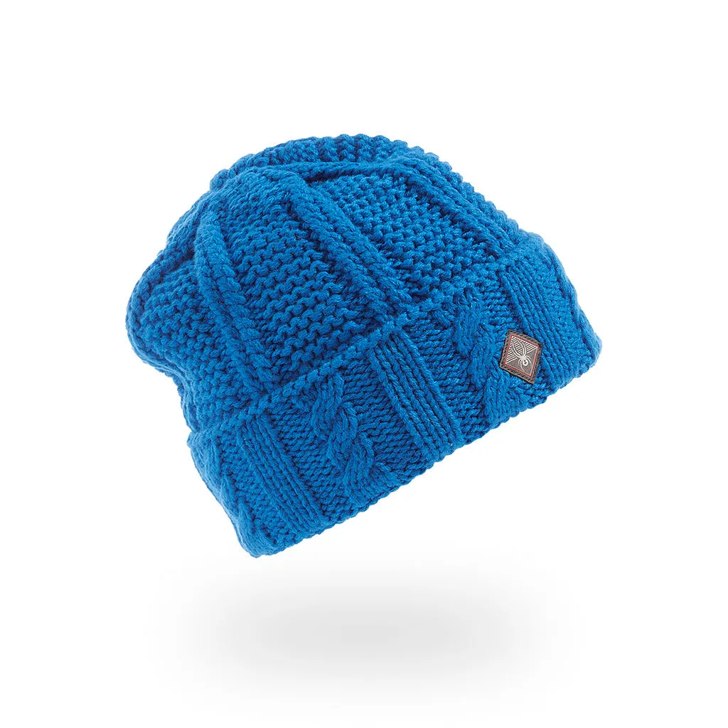 Spyder Cable Knit Hat Blue Spyder