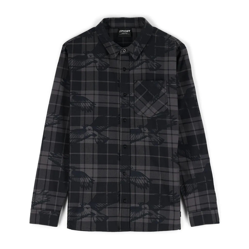 Spyder Creston Flannel Long Sleeve Top Black Spyder