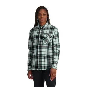 Spyder Fab Flannel Top Green Spyder