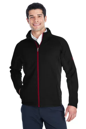 Spyder Mens Constant Full Zip Sweater Fleece Jacket - Black/Red Clothing Spyder