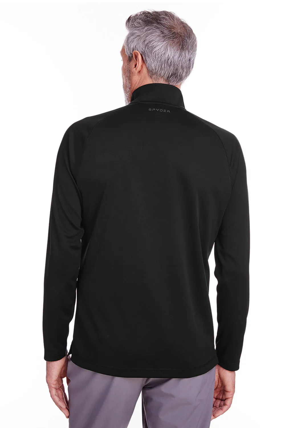 Spyder Mens Freestyle 1/4 Zip Sweatshirt - Black Clothing Spyder
