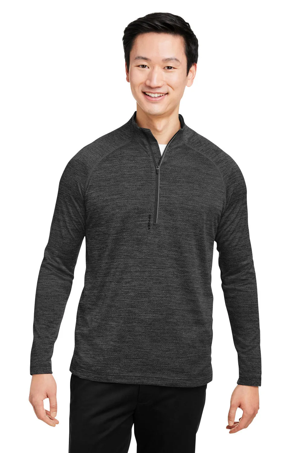 Spyder Mens Mission 1/4 Zip Sweatshirt w/ Pockets - Black Clothing Spyder
