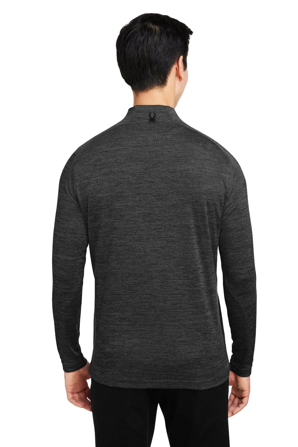 Spyder Mens Mission 1/4 Zip Sweatshirt w/ Pockets - Black Clothing Spyder