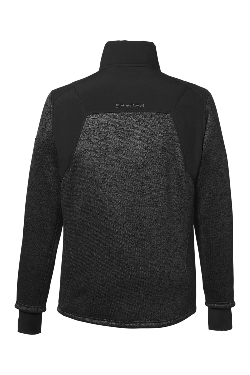 Spyder Mens Passage Full Zip Sweater Jacket - Black Powder/Black Clothing Spyder