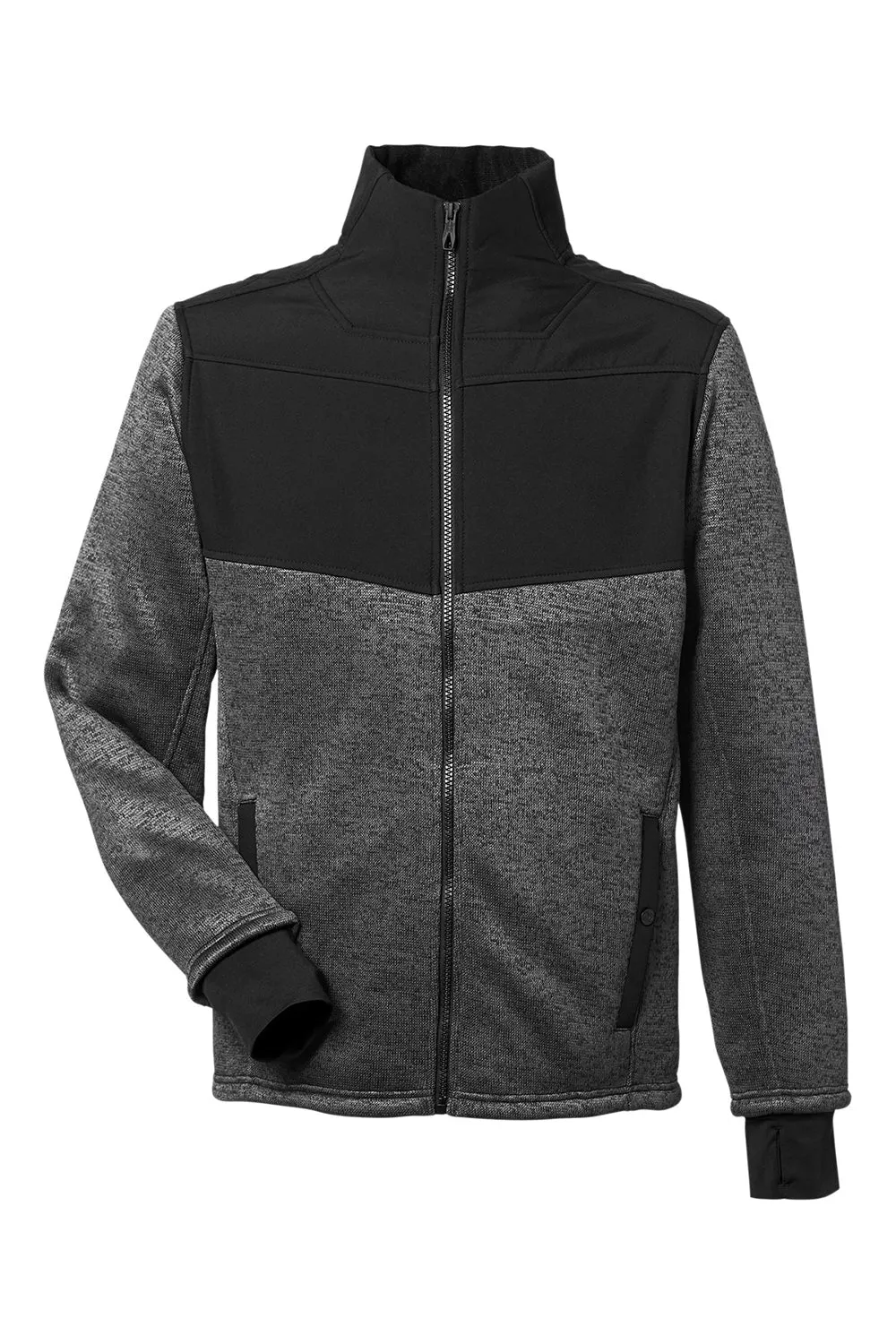 Spyder Mens Passage Full Zip Sweater Jacket - Polar Grey Powder/Black Clothing Spyder