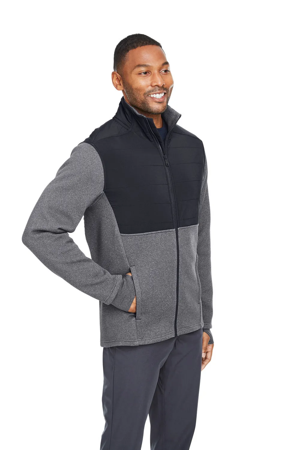 Spyder Mens Pursuit Full Zip Jacket - Heather Black/Black Clothing Spyder
