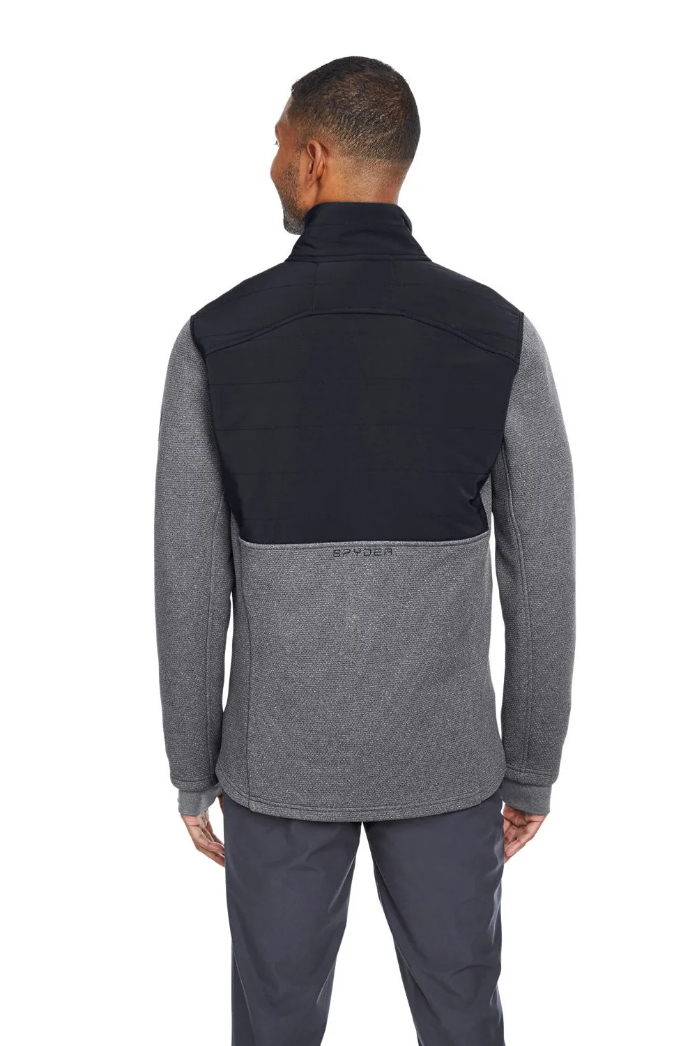 Spyder Mens Pursuit Full Zip Jacket - Heather Black/Black Clothing Spyder