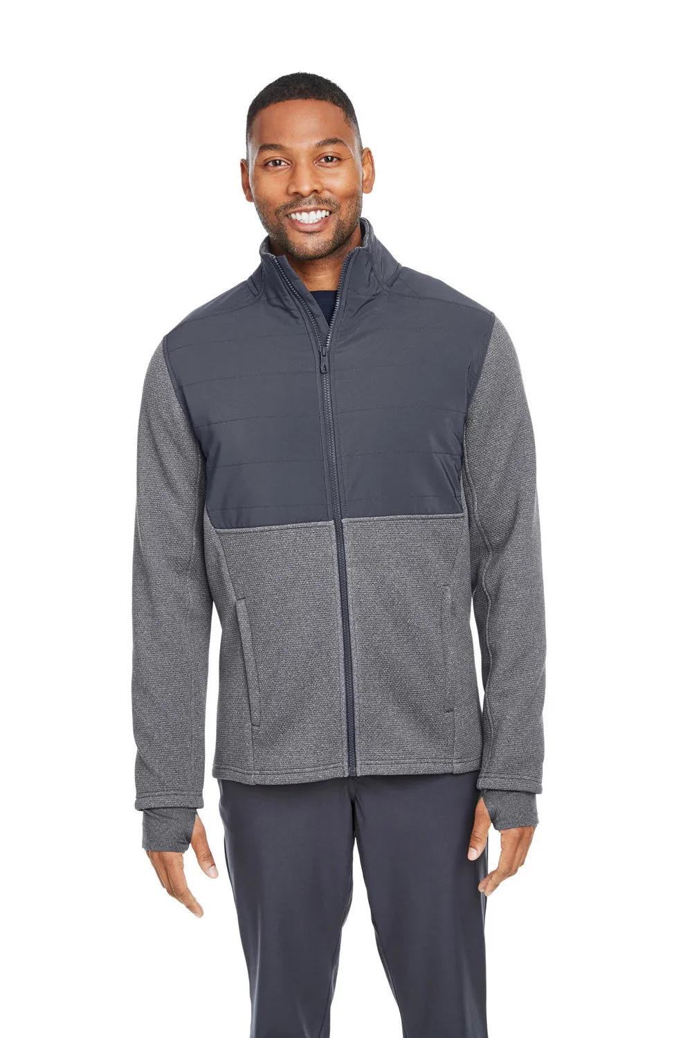 Spyder Mens Pursuit Full Zip Jacket - Heather Black/Polar Grey Clothing Spyder