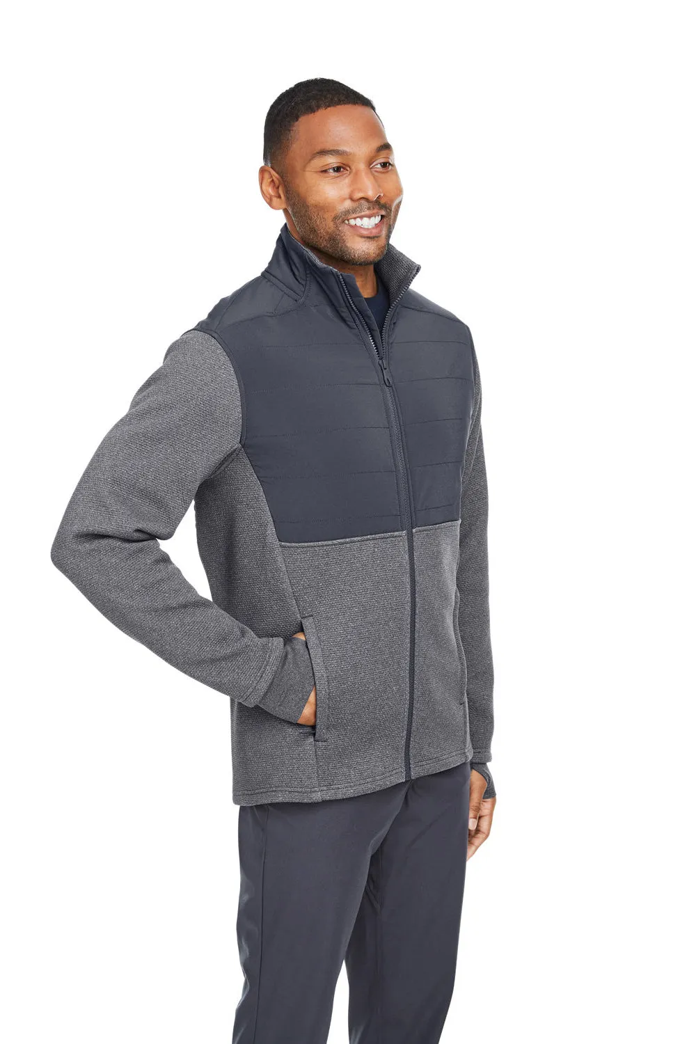 Spyder Mens Pursuit Full Zip Jacket - Heather Black/Polar Grey Clothing Spyder