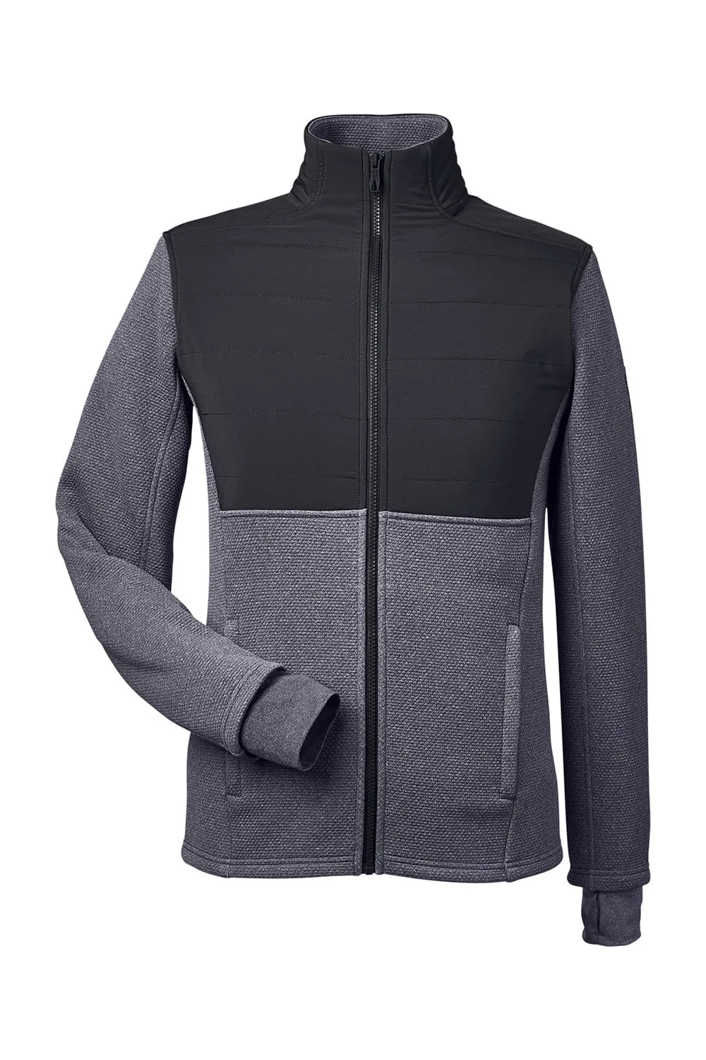 Spyder Mens Pursuit Full Zip Jacket - Heather Frontier Blue/Black Clothing Spyder