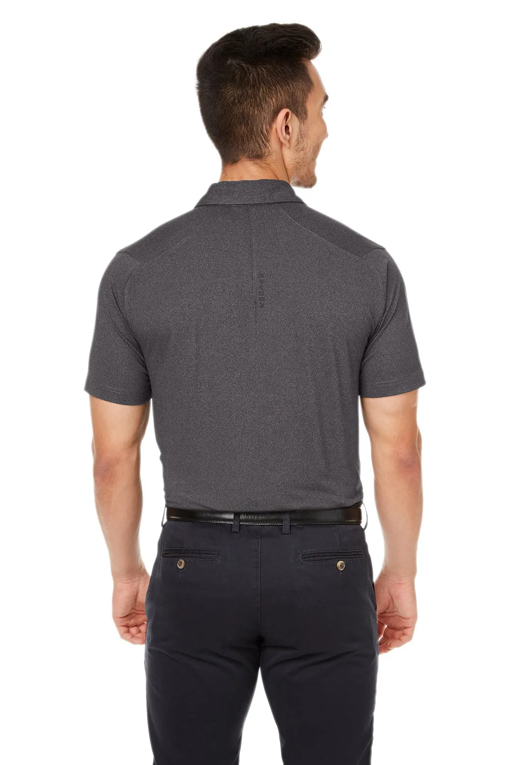 Spyder Mens Spyre Short UPF 40  Sleeve Polo Shirt - Black Frost Clothing Spyder