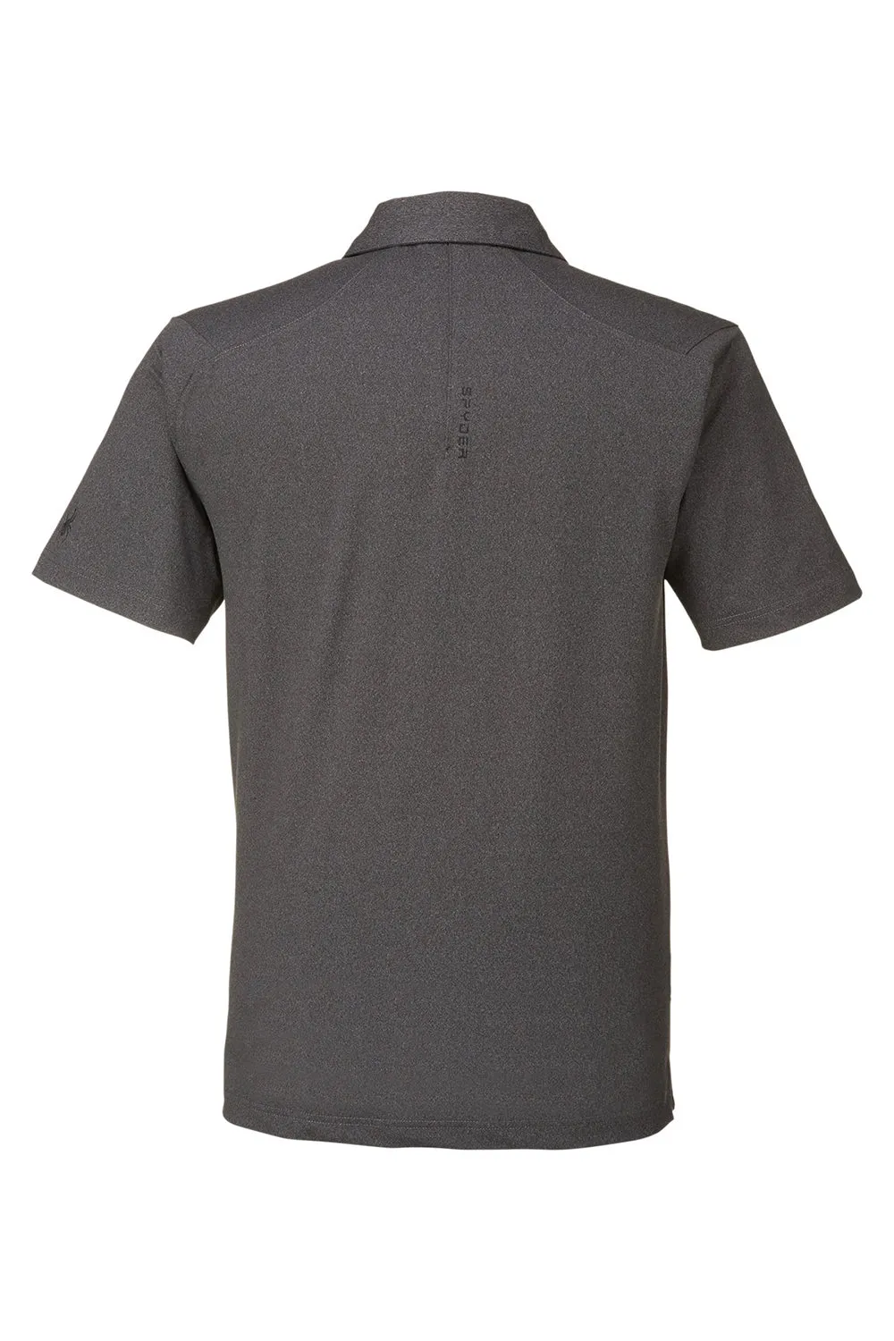 Spyder Mens Spyre Short UPF 40  Sleeve Polo Shirt - Black Frost Clothing Spyder