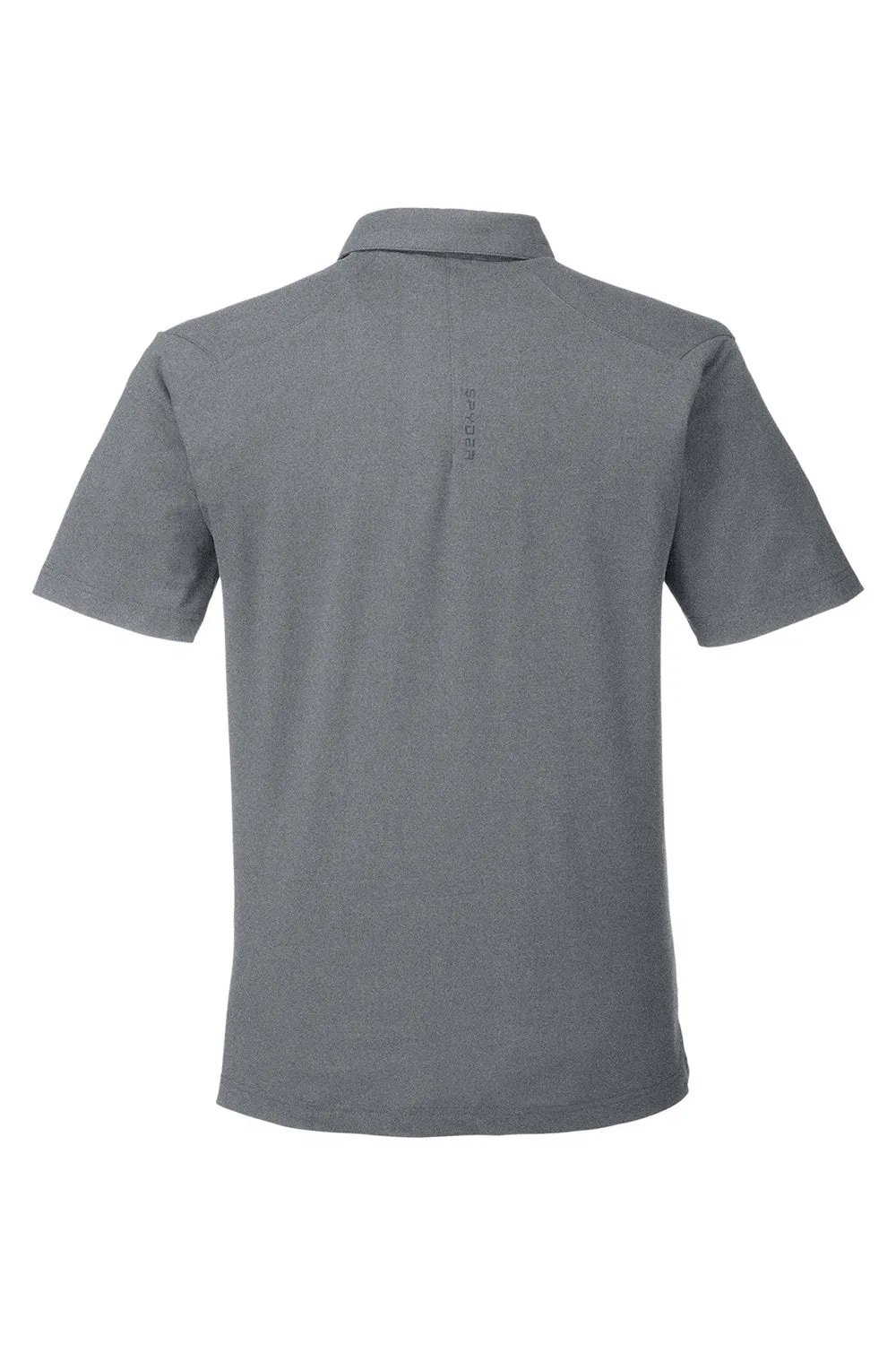 Spyder Mens Spyre Short UPF 40  Sleeve Polo Shirt - Polar Grey Frost Clothing Spyder