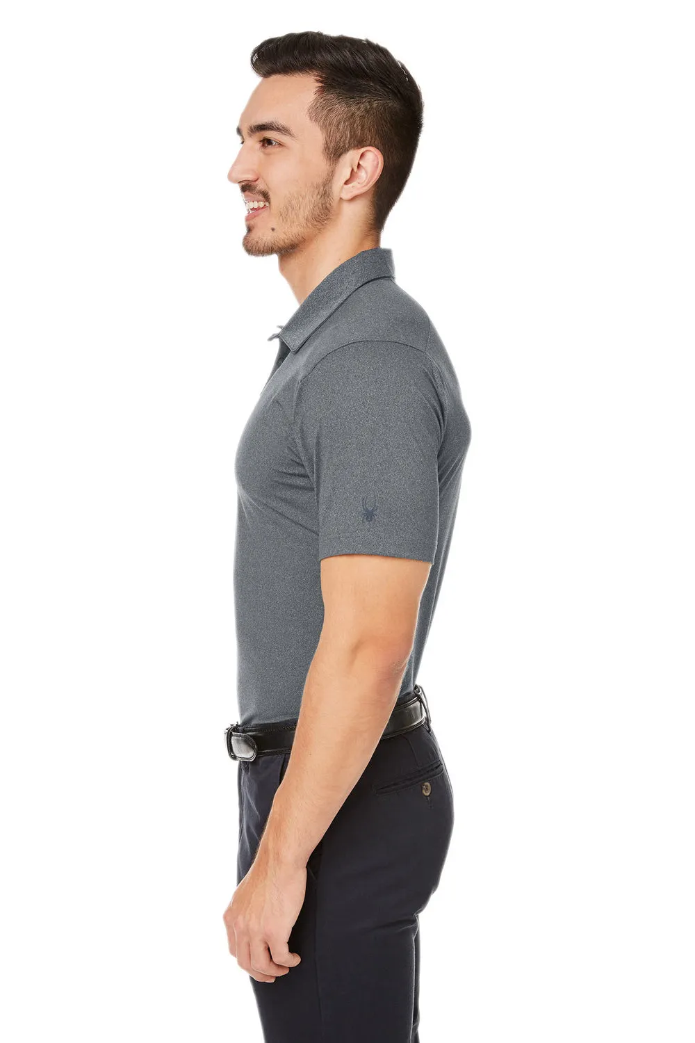 Spyder Mens Spyre Short UPF 40  Sleeve Polo Shirt - Polar Grey Frost Clothing Spyder