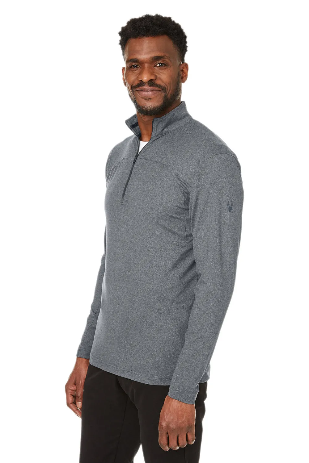 Spyder Mens Spyre UPF 40  1/4 Zip Sweatshirt - Polar Grey Frost Clothing Spyder