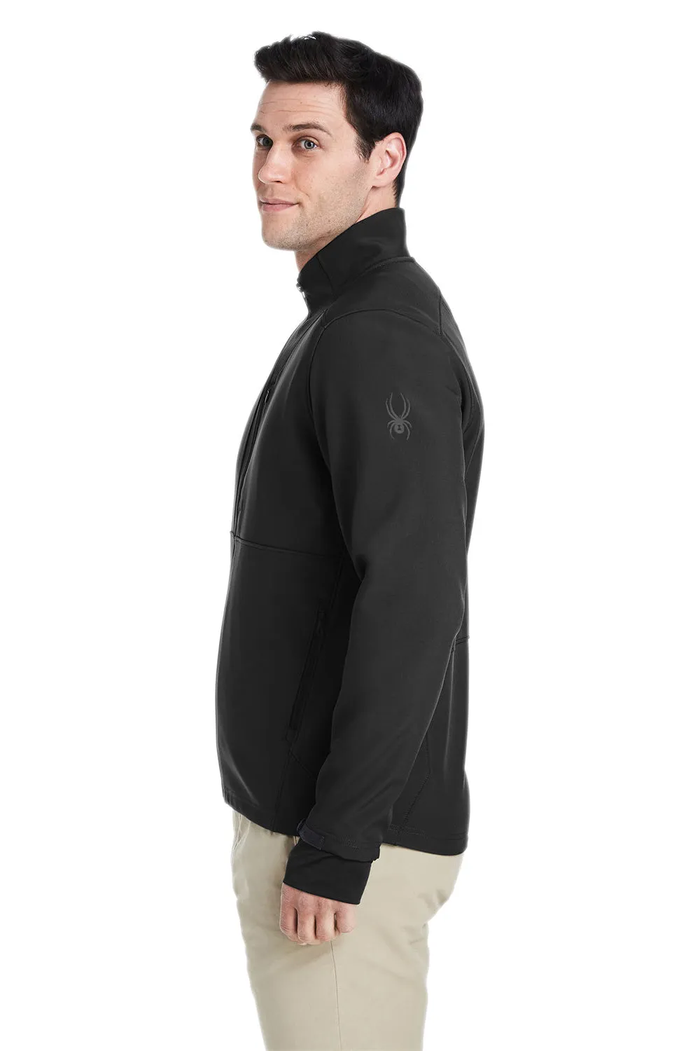 Spyder Mens Touring Full Zip Jacket - Black Clothing Spyder