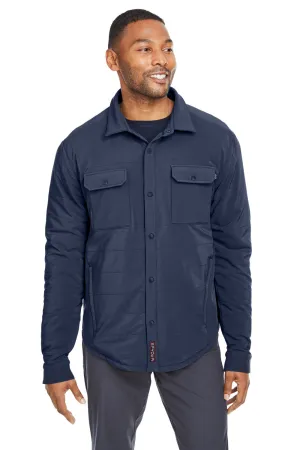 Spyder Mens Transit Full Snap Down Shirt Jacket - Frontier Blue Clothing Spyder