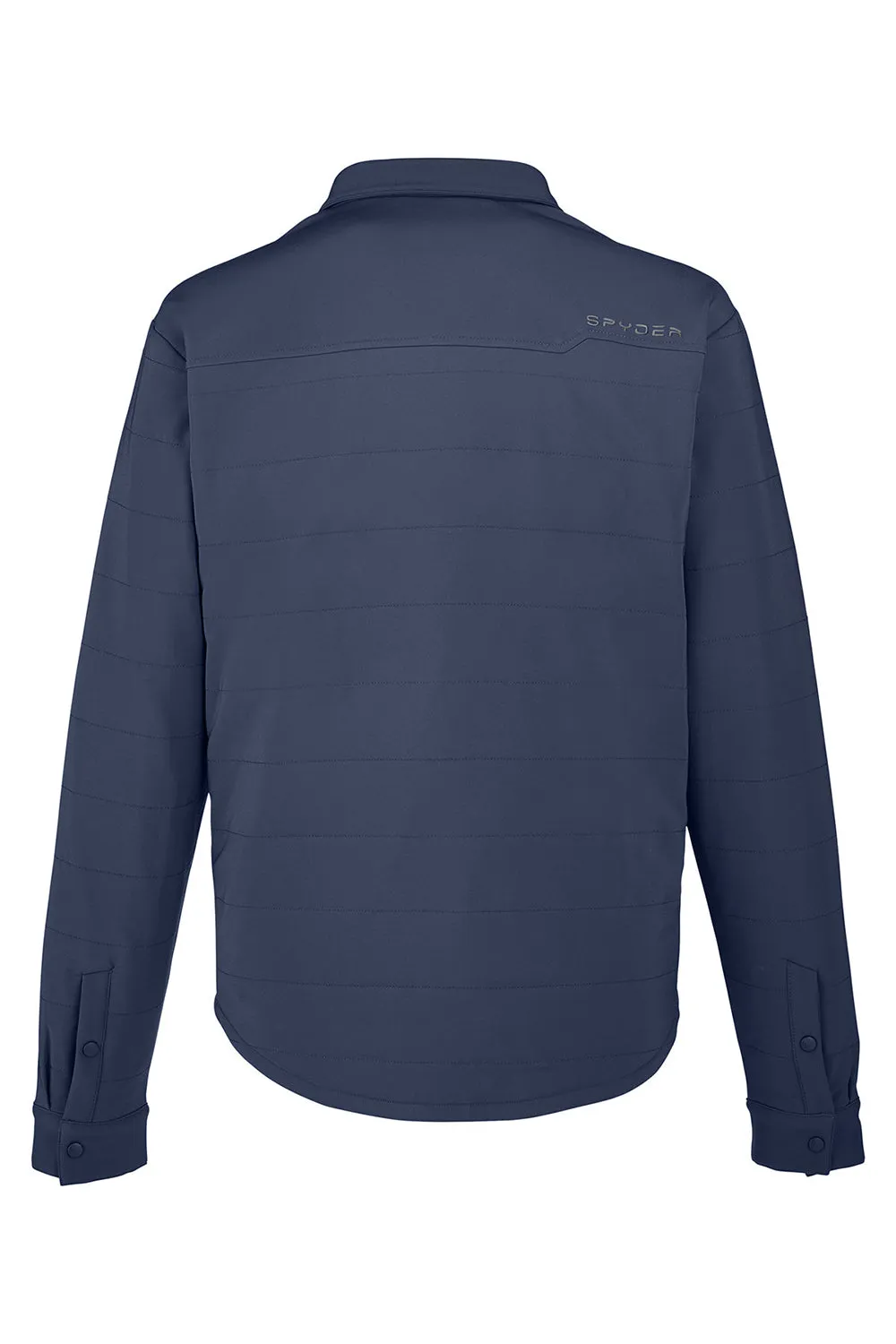 Spyder Mens Transit Full Snap Down Shirt Jacket - Frontier Blue Clothing Spyder
