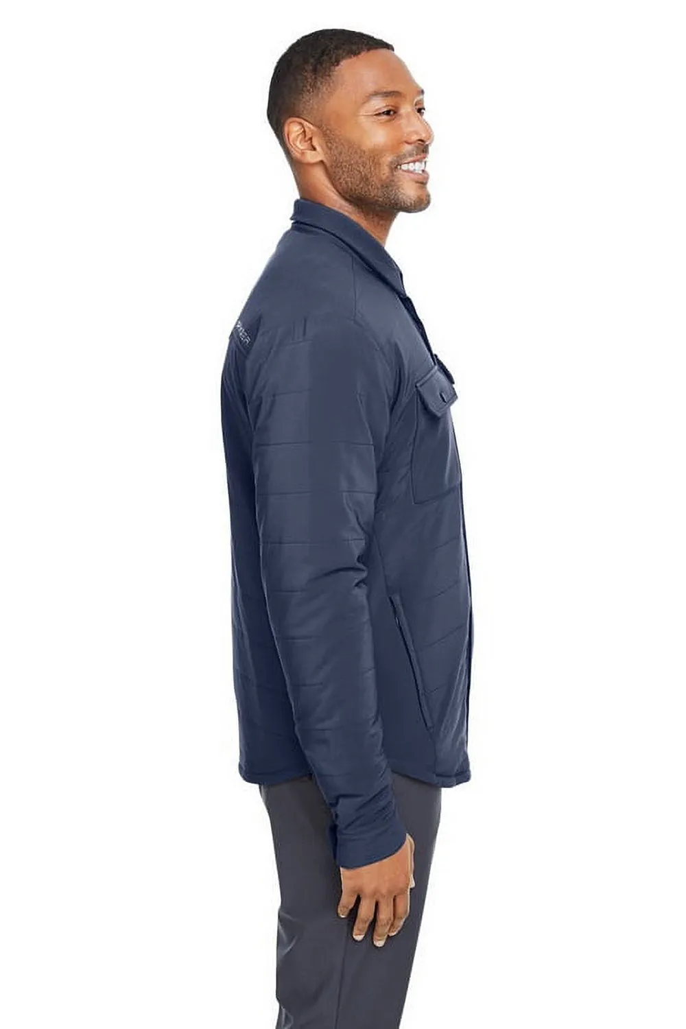Spyder Mens Transit Full Snap Down Shirt Jacket - Frontier Blue Clothing Spyder