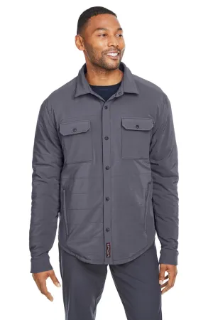 Spyder Mens Transit Full Snap Down Shirt Jacket - Polar Grey Clothing Spyder