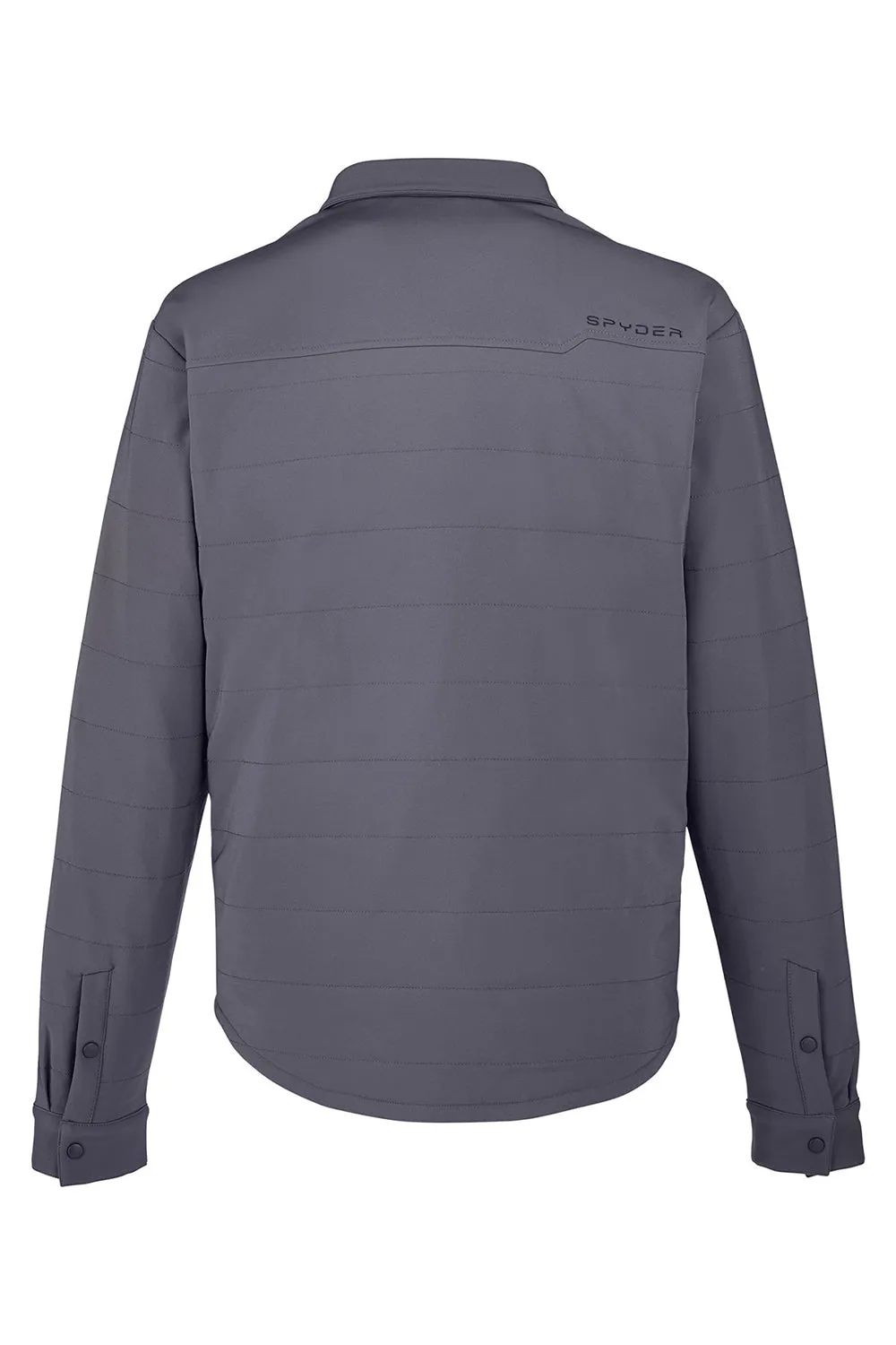 Spyder Mens Transit Full Snap Down Shirt Jacket - Polar Grey Clothing Spyder