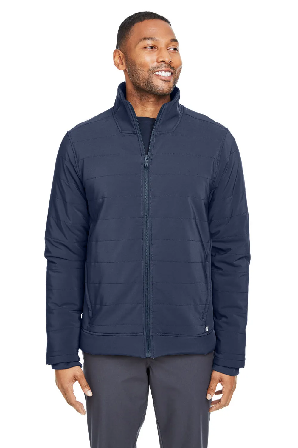 Spyder Mens Transit Full Zip Jacket - Frontier Blue Clothing Spyder