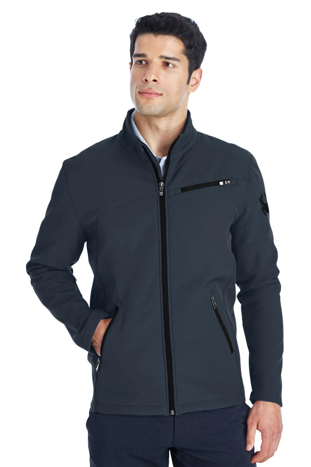 Spyder Mens Transport Full Zip Jacket - Frontier Blue Clothing Spyder