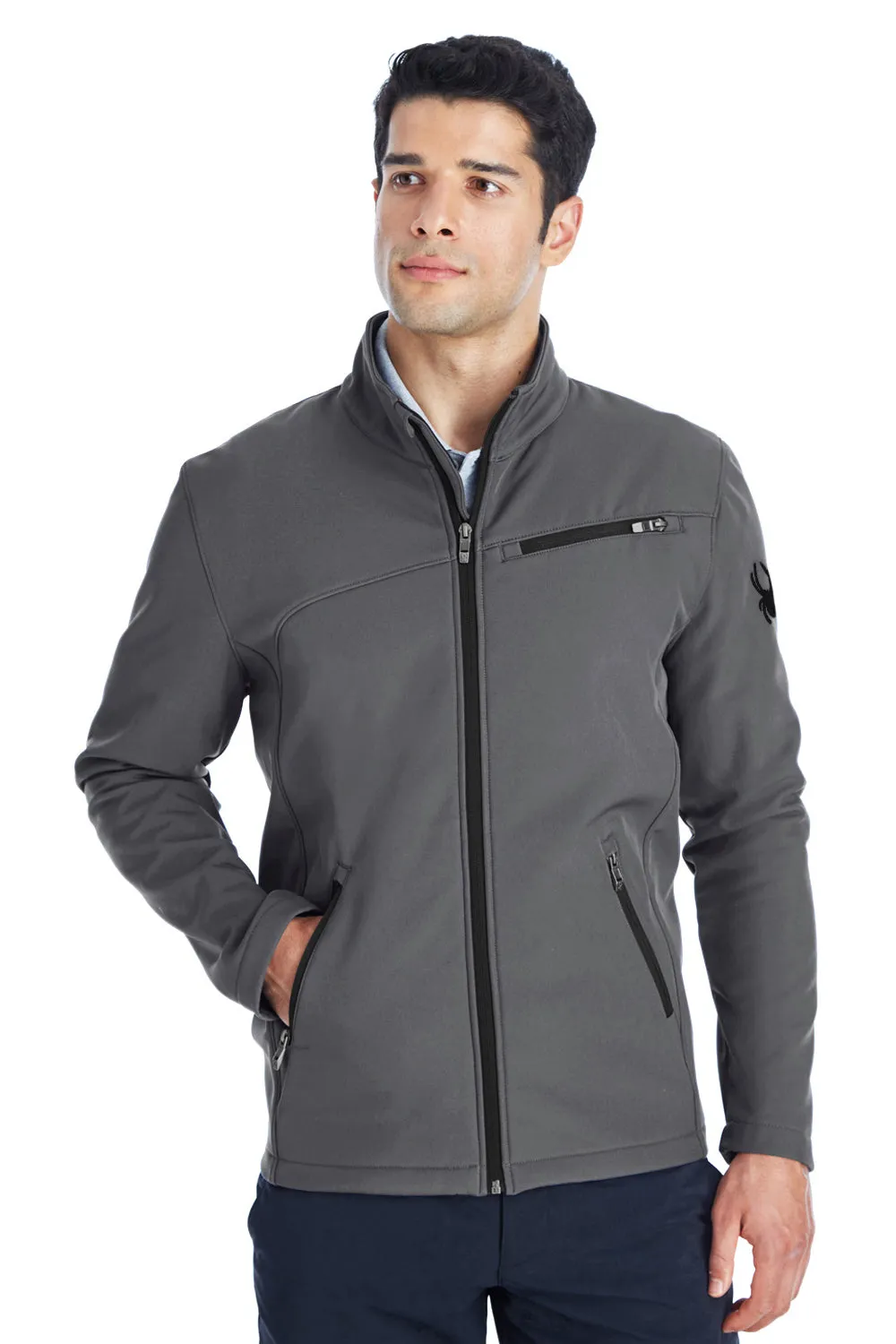 Spyder Mens Transport Full Zip Jacket - Polar Grey Clothing Spyder