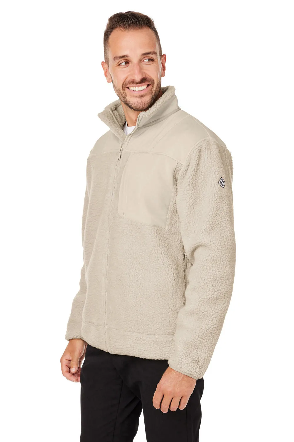 Spyder Mens Venture Sherpa Full Zip Jacket - Natural Clothing Spyder